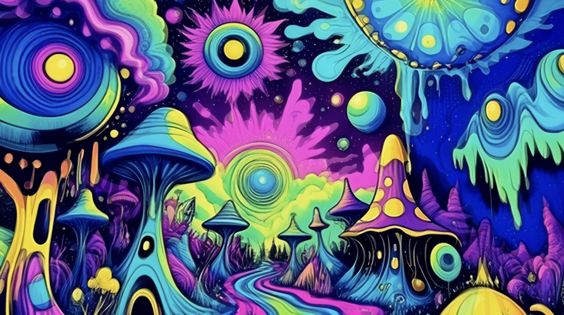 Sacred geometry psychedelic art as trippy visuals for LSD trips